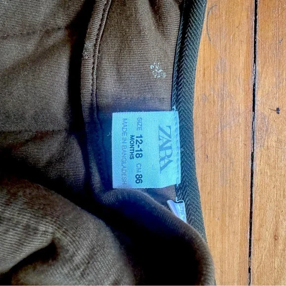 Zara Olive green Channel lined jacket with tortoise shell faux buttons - Picture 2 of 4